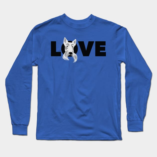 LOVE cute scottish terrier dog Long Sleeve T-Shirt by keeplooping